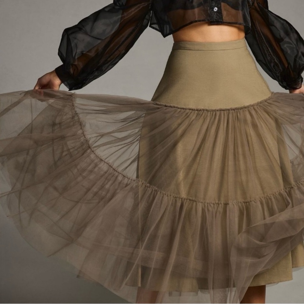 NWT Mare Mare by Anthropologie tiered tulle skirt size S